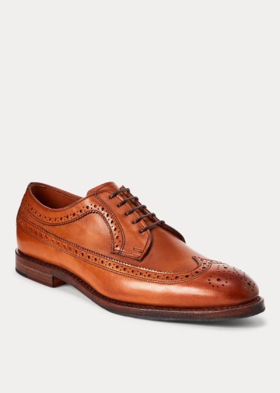 Tenis Polo Ralph Lauren Hombre Marrom - Sanderson Burnished Wingtip - YEJFA4792